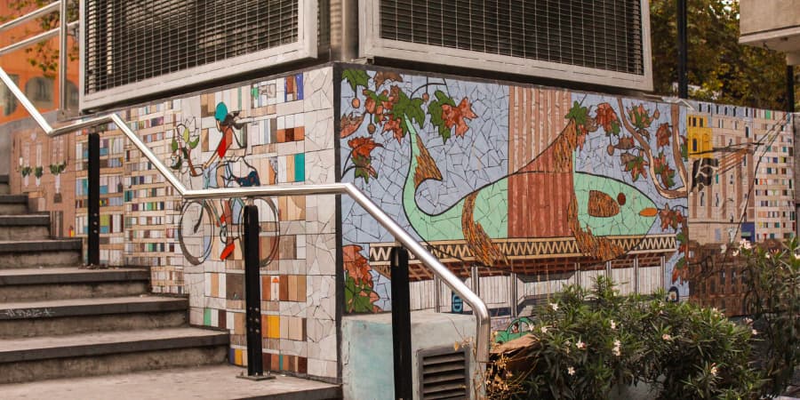 mural mosaico chile